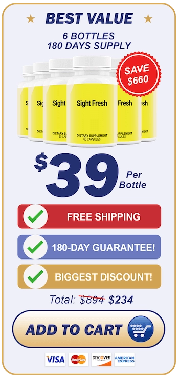 Sight Fresh 6 bottle pack $39 per bottle